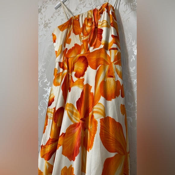 Banana Republic 100% Silk Floral Slip Midi Dress Size 6 - Picture 5 of 7